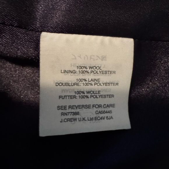 J. Crew Black Watch Plaid Coat 2P - Picture 7 of 7